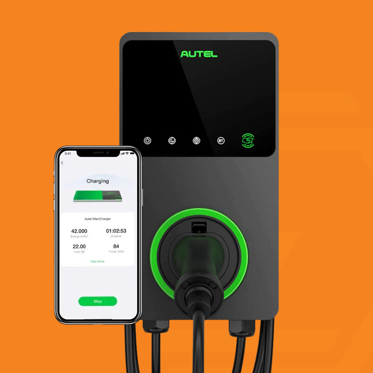 Autel MaxiCharger AC Wallbox | Single Phase (7.4kW) | Tethered 5m